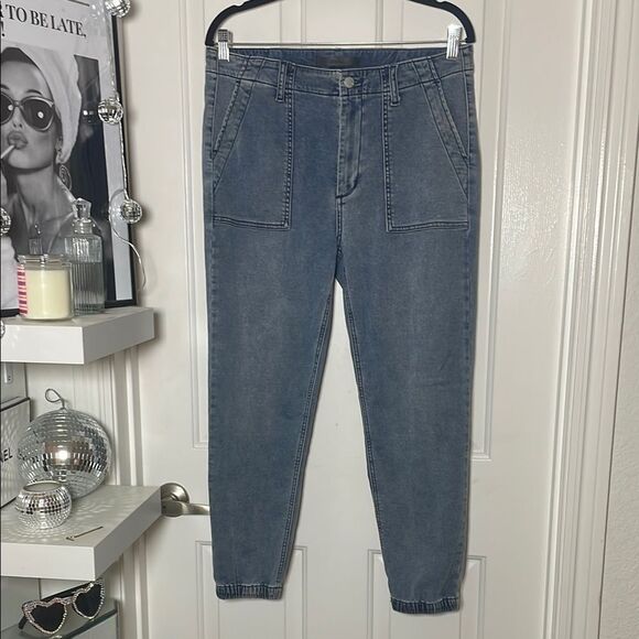 Joe's Jeans The French Terry Denim Joggers in Rain | size 30 - Picture 2 of 8